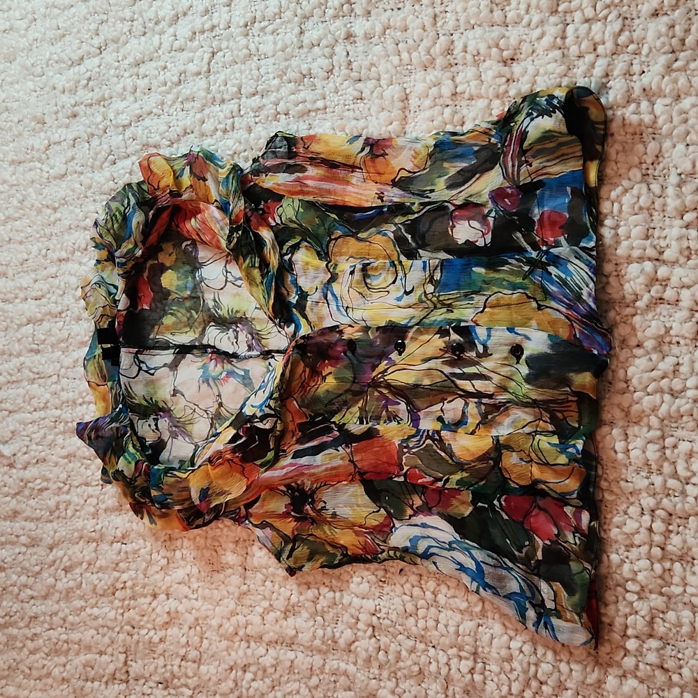 Multicolor Floral Sleeveless Blouse